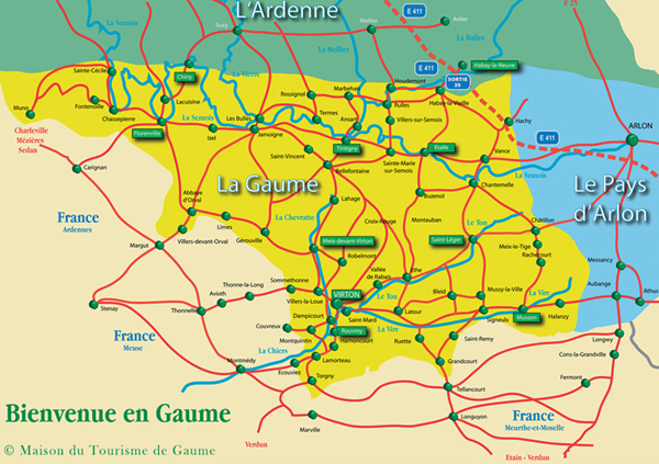Une carte de la Gaume